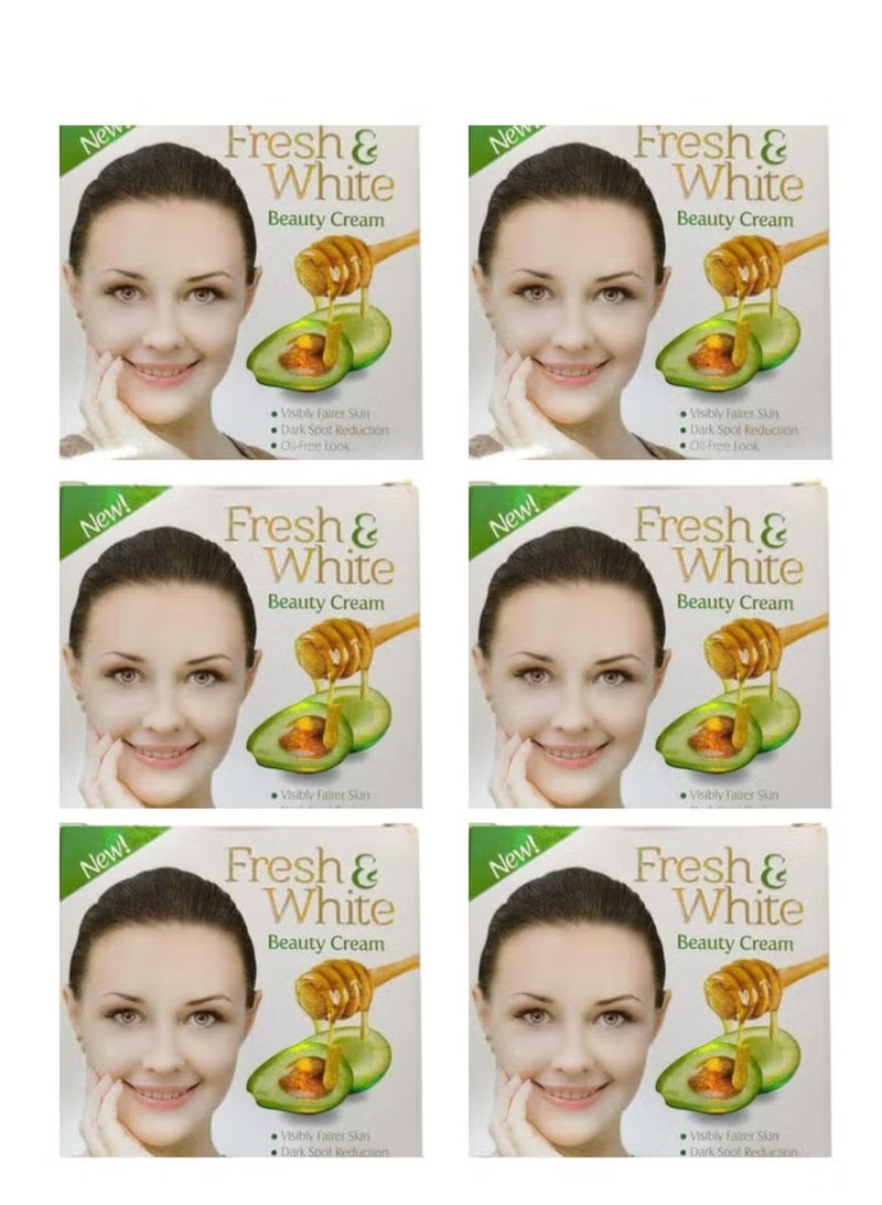fresh & white Beauty Cream For Whitening Face & Body With Avocado & Honey 30 g 6 Pcs - Image 1
